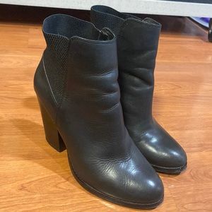 Aldo Black Leather Booties